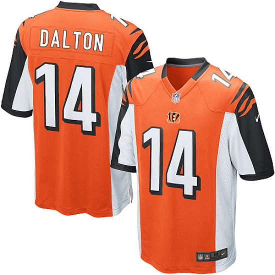 Men's Nike Cincinnati Bengals #14 Andy Dalton Game Orange Alternate NFL Jersey