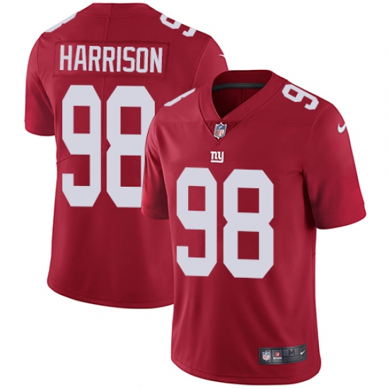 Youth Nike New York Giants #98 Damon Harrison Red Alternate Vapor Untouchable Limited Player NFL Jersey - Ujersey