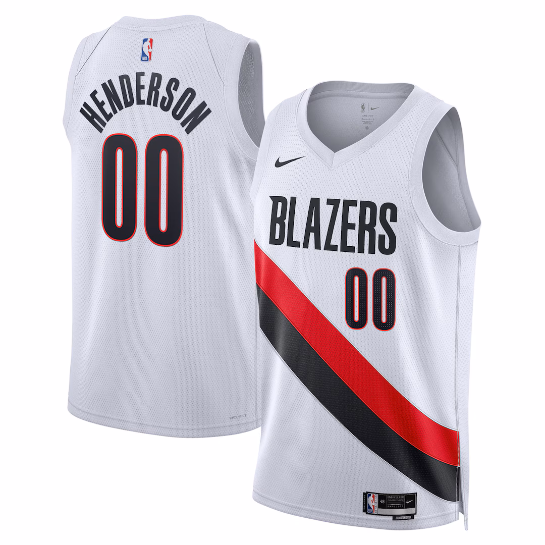 Unisex Portland Trail Blazers Scoot Henderson Nike White Swingman Jersey - Association Edition