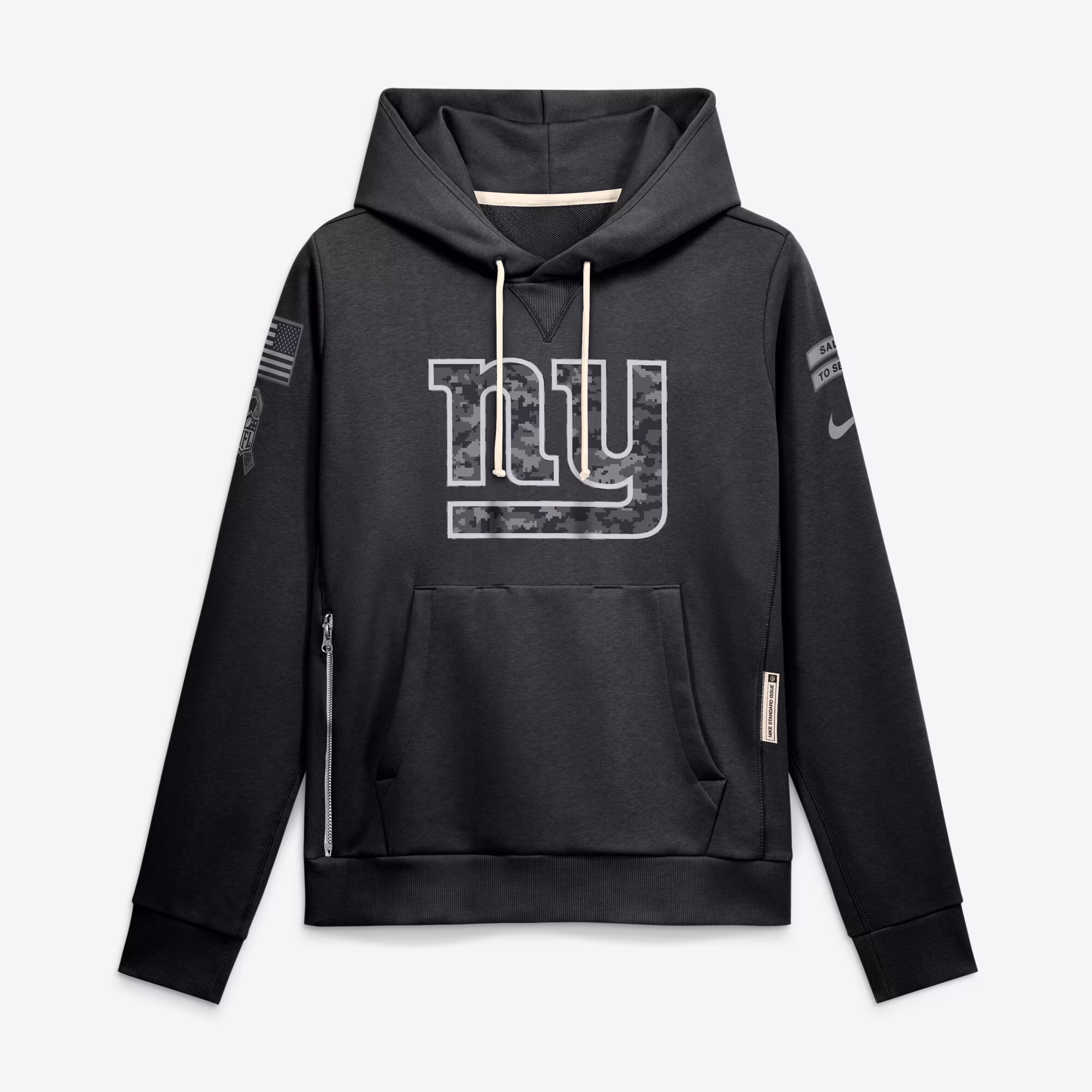 Women's New York Giants  Nike Black 2026 Salute to Service Sideline Dri-FIT Pullover Hoodie - Ujersey