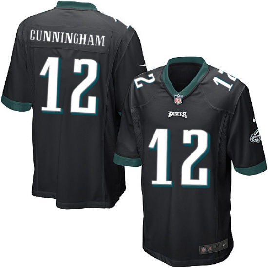 Men's Nike Philadelphia Eagles #12 Randall Cunningham Game Black Alternate NFL Jersey - Ujersey