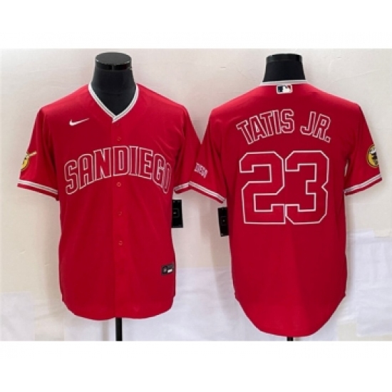 Men's San Diego Padres #23 Fernando Tatis Jr. Red Cool Base Stitched Baseball Jersey - Ujersey