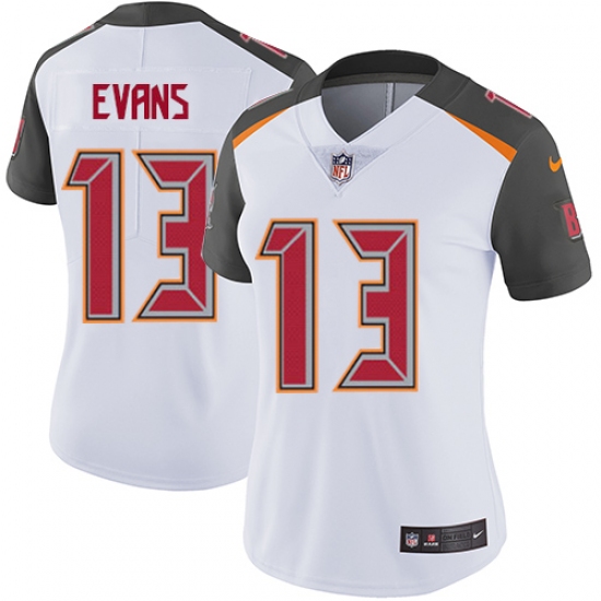 Women's Nike Tampa Bay Buccaneers #13 Mike Evans White Vapor Untouchable Limited Player NFL Jersey - Ujersey