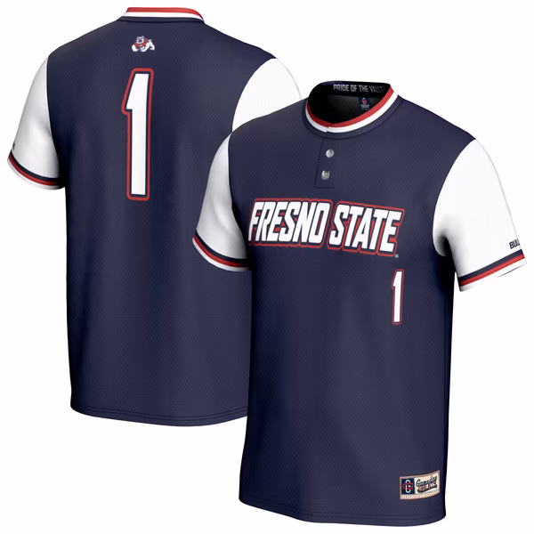 Youth GameDay Greats Navy Fresno State Bulldogs Lightweight Softball Fashion Jersey - SUjersey01