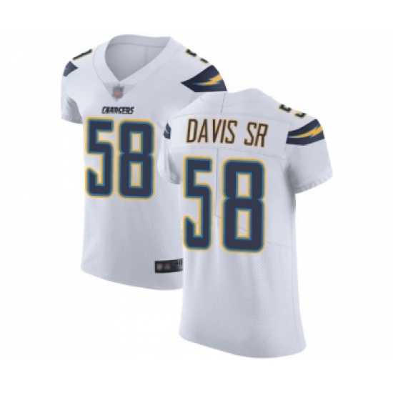 Men's Los Angeles Chargers #58 Thomas Davis Sr White Vapor Untouchable Elite Player Football Jersey - Ujersey