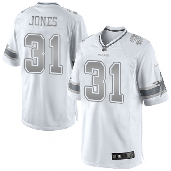 Women's Nike Dallas Cowboys #31 Byron Jones Limited White Platinum NFL Jersey - Ujersey