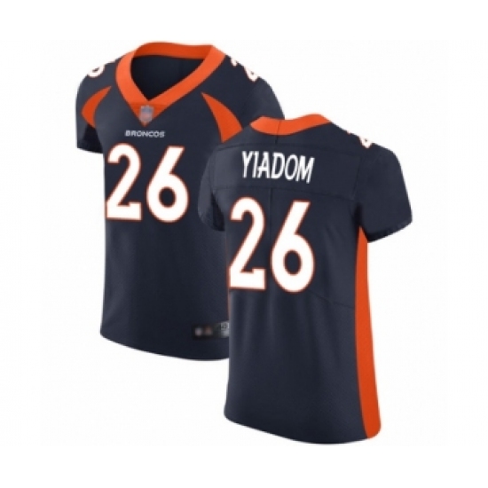 Men's Denver Broncos #26 Isaac Yiadom Navy Blue Alternate Vapor Untouchable Elite Player Football Jersey - Ujersey