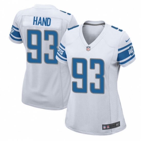 Women's Nike Detroit Lions #93 Da'Shawn Hand Game White NFL Jersey - Ujersey