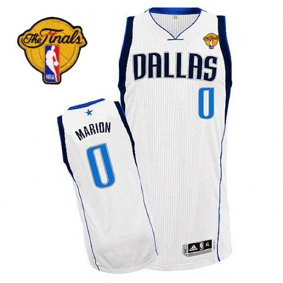 Men's Dallas Mavericks 2011 Finals Patch #0 Shawn Marion Revolution 30 White Stitched NBA Jersey - Ujersey