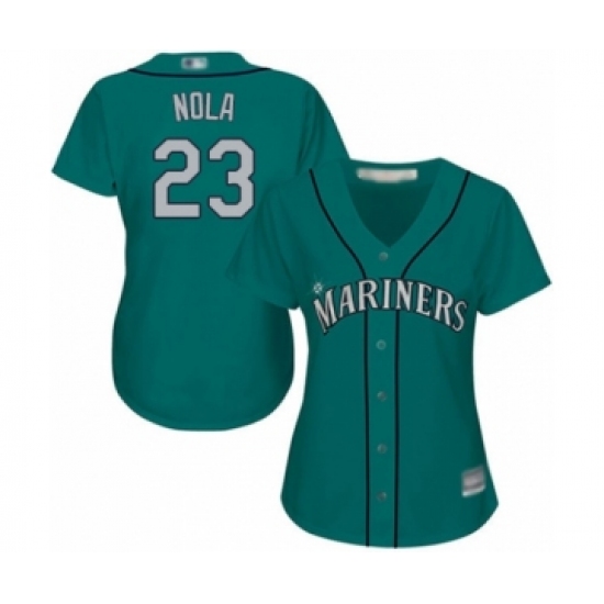 Women's Seattle Mariners #23 Austin Nola Authentic Teal Green Alternate Cool Base Baseball Player Jersey - Ujersey