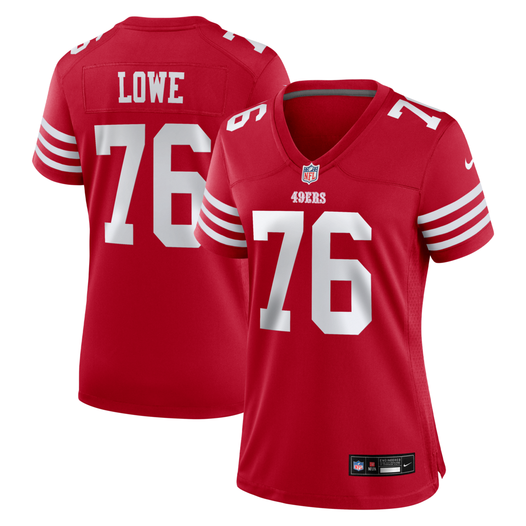 Women's San Francisco 49ers Vederian Lowe Nike Scarlet Team Game Jersey - SUjersey01