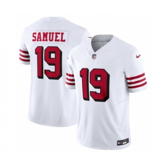 Men's Nike San Francisco 49ers #19 Deebo Samuel New White 2023 F.U.S.E. Vapor Untouchable Limited Stitched Football Jersey - Ujersey