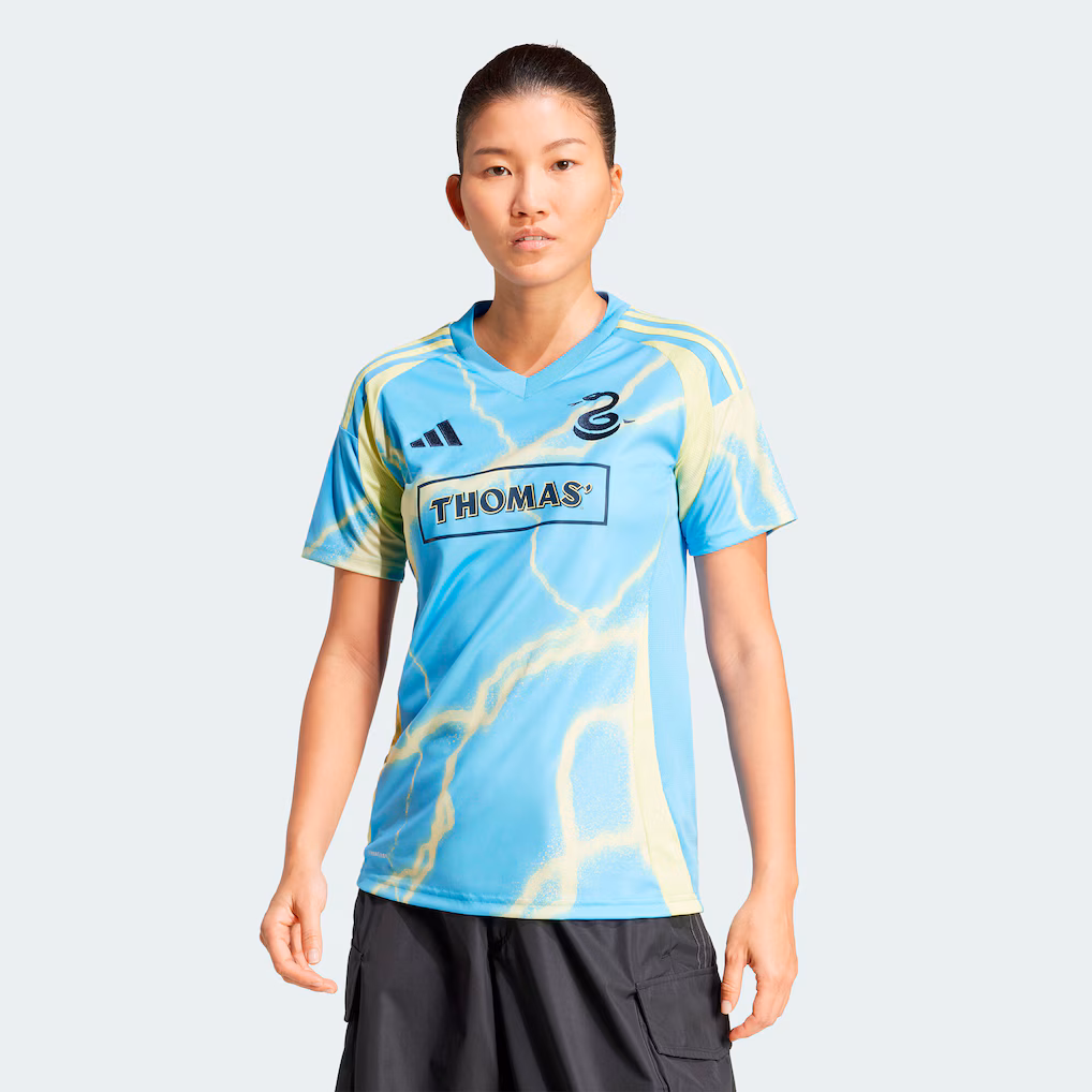 Women's Philadelphia Union adidas Blue 2025 The Voltage Kit Replica Jersey