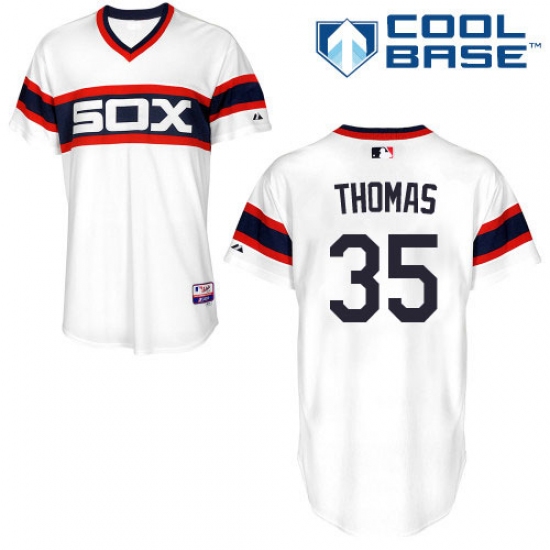 Men's Majestic Chicago White Sox #35 Frank Thomas Replica White 2013 Alternate Home Cool Base MLB Jersey - Ujersey