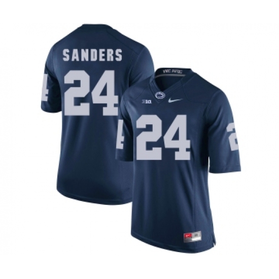 Penn State Nittany Lions 24 Miles Sanders Navy College Football Jersey - Ujersey