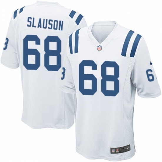 Men's Nike Indianapolis Colts #68 Matt Slauson Game White NFL Jersey - Ujersey