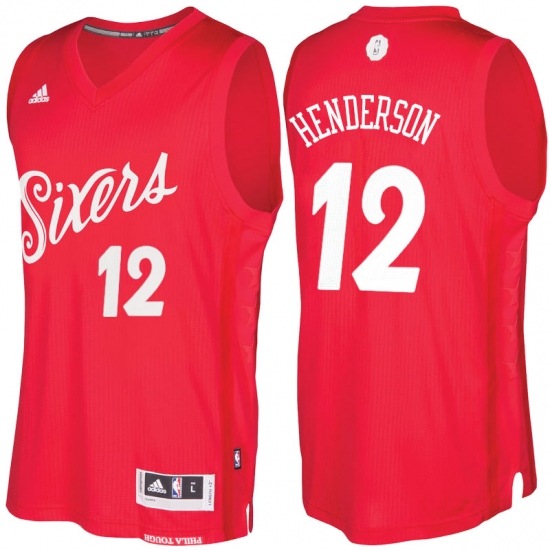 Men's Philadelphia 76ers #12 Gerald Henderson Red 2016-2017 Christmas Day NBA Swingman Jersey - Ujersey