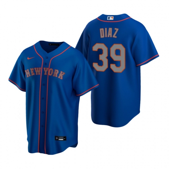 Men's Nike New York Mets #39 Edwin Diaz Royal Alternate Road Stitched Baseball Jersey - Ujersey