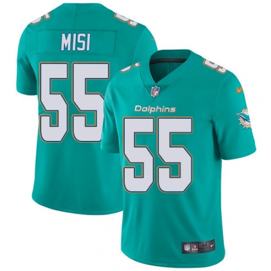 Youth Nike Miami Dolphins #55 Koa Misi Aqua Green Team Color Vapor Untouchable Limited Player NFL Jersey - Ujersey