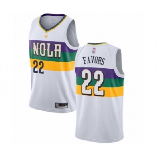 Women's New Orleans Pelicans #22 Derrick Favors Swingman White Basketball Jersey - City Edition - Ujersey