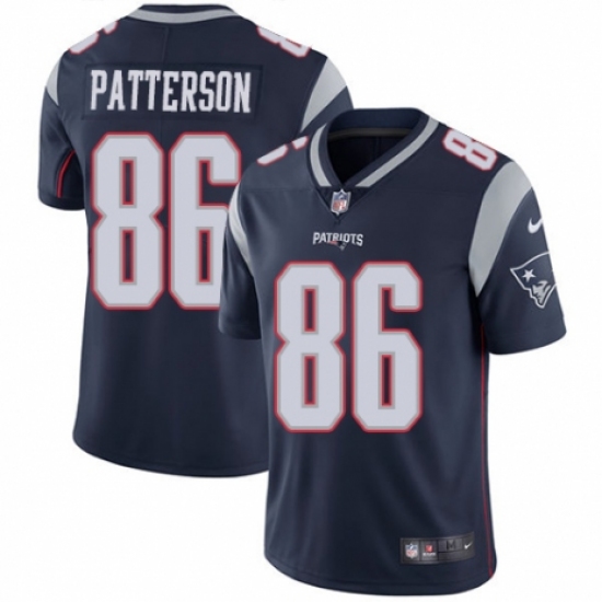 Youth Nike New England Patriots #86 Cordarrelle Patterson Navy Blue Team Color Vapor Untouchable Limited Player NFL Jersey - Ujersey