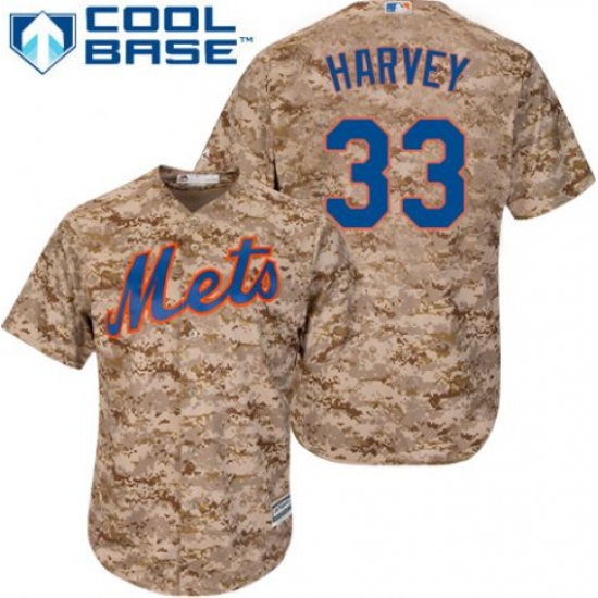 Women's Majestic New York Mets #33 Matt Harvey Authentic Camo MLB Jersey - Ujersey