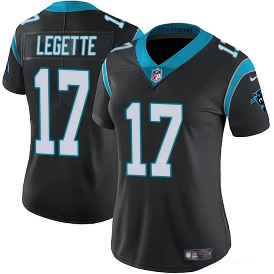 Women's Carolina Panthers #17 Xavier Legette Black 2024 Draft Vapor Football Stitched Jersey - Ujersey