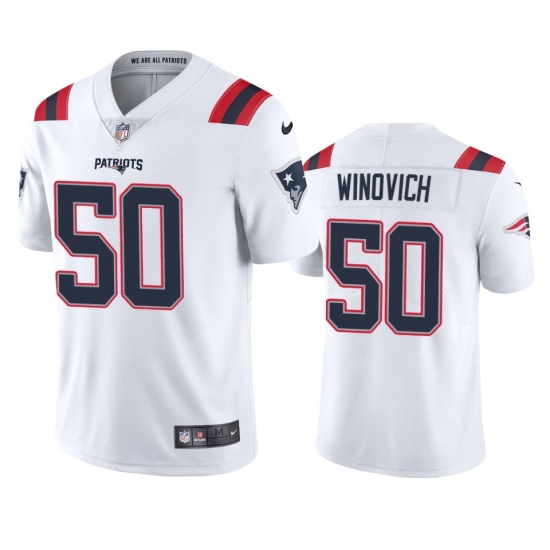 Nike New England Patriots #50 Chase Winovich Men's White 2020 Vapor Limited Jersey - Ujersey