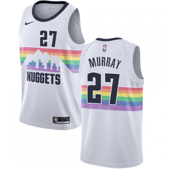 Youth Nike Denver Nuggets #27 Jamal Murray Swingman White NBA Jersey - City Edition - Ujersey