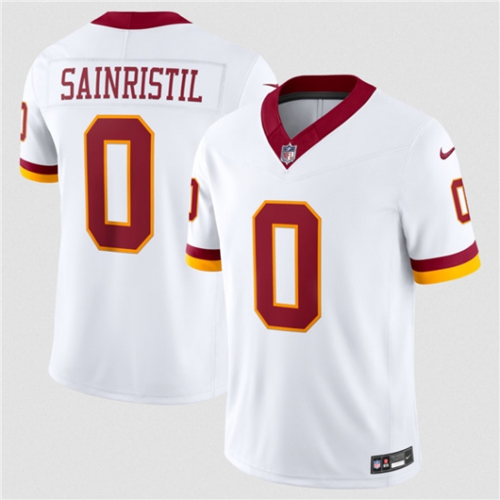 Men's Washington Commanders #0 Mike Sainristil White 2026 F.U.S.E. Vapor Limited Football Stitched Jersey - Ujersey