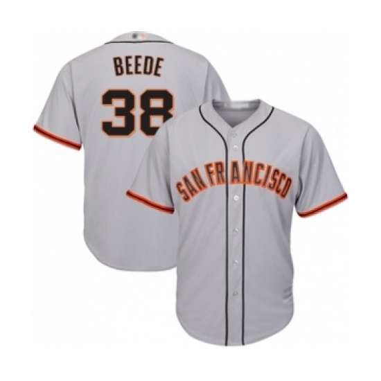 Youth San Francisco Giants #38 Tyler Beede Authentic Grey Road Cool Base Baseball Player Jersey - Ujersey