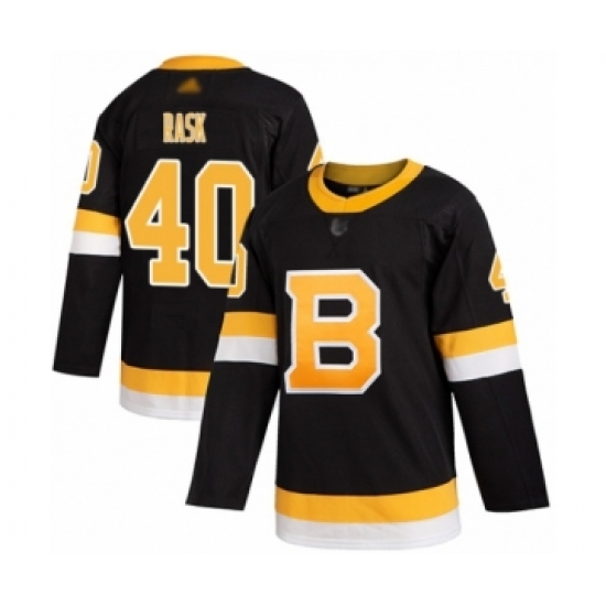 Men's Boston Bruins #40 Tuukka Rask Authentic Black Alternate Hockey Jersey - Ujersey