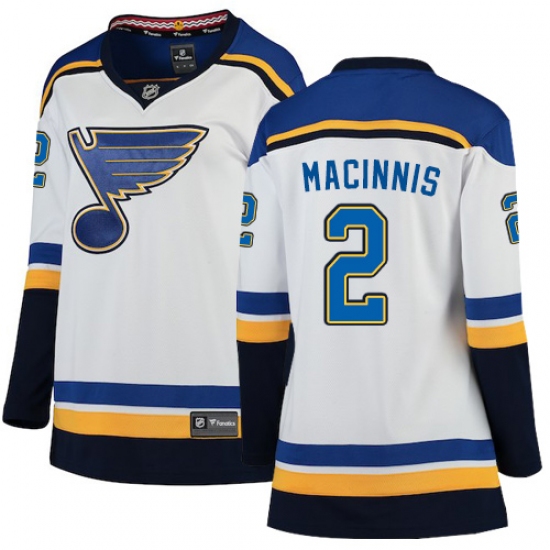 Women's St. Louis Blues #2 Al Macinnis Fanatics Branded White Away Breakaway NHL Jersey - Ujersey