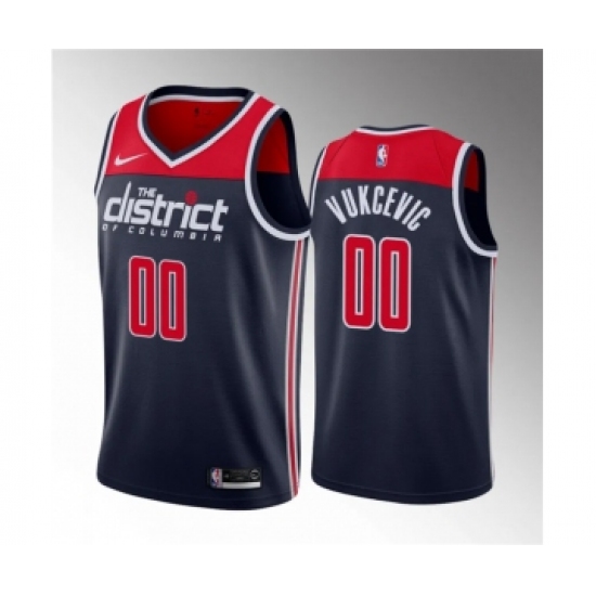 Men's Washington Wizards #00 Tristan Vukcevic Navy 2023 Draft Statement Edition Stitched Jersey - Ujersey