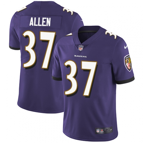 Men's Nike Baltimore Ravens #37 Javorius Allen Purple Team Color Vapor Untouchable Limited Player NFL Jersey - Ujersey
