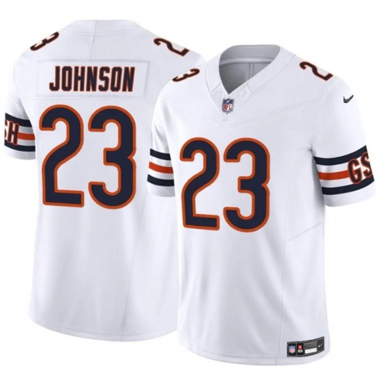 Men's Chicago Bears #23 Roschon Johnson White 2023 F.U.S.E. Vapor Stitched Football Jersey - Ujersey