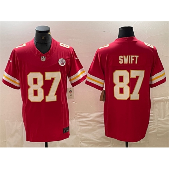Men's Kansas City Chiefs #87 Taylor Swift Red F.U.S.E. Vapor Untouchable Limited Football Stitched Jersey - Ujersey