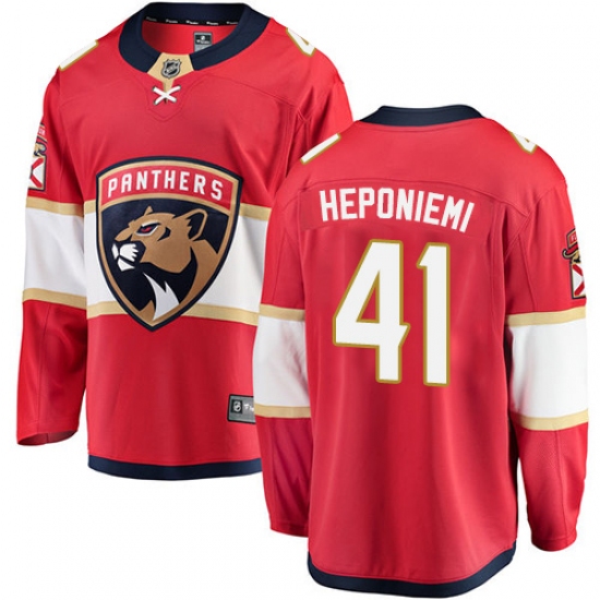 Men's Florida Panthers #41 Aleksi Heponiemi Fanatics Branded Red Home Breakaway NHL Jersey - Ujersey