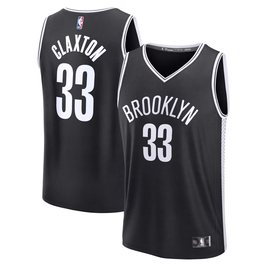 Men's Brooklyn Nets Nic Claxton Fanatics Black Fast Break Replica Jersey - Icon Edition