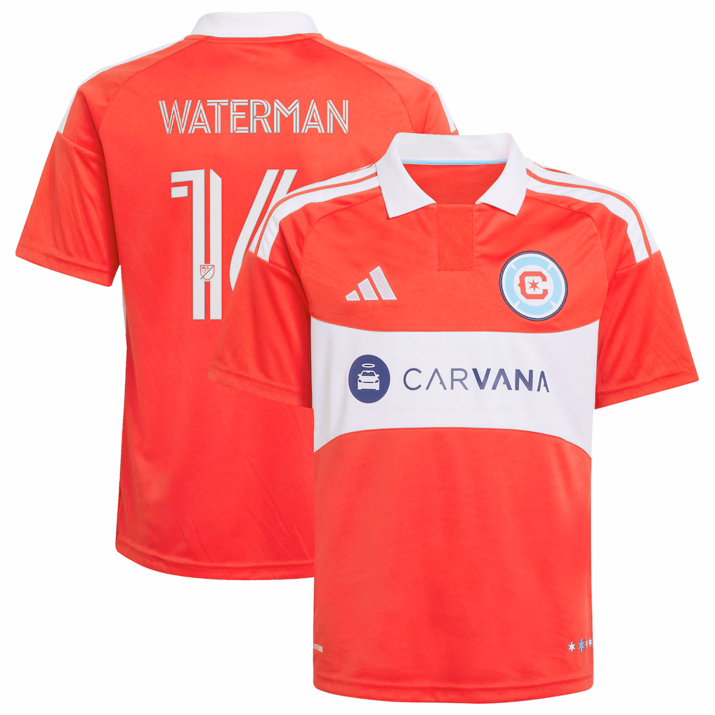 Youth Chicago Fire Joel Waterman adidas Red 2026 Forever Red Replica Jersey - Ujersey NHL
