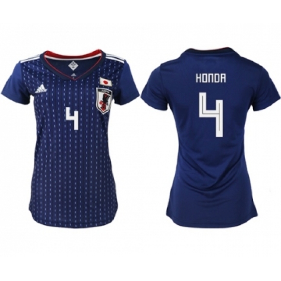 Women's Japan #4 Honda Home Soccer Country Jersey