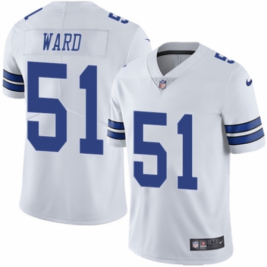 Youth Nike Dallas Cowboys #51 Jihad Ward White Vapor Untouchable Limited Player NFL Jersey - Ujersey