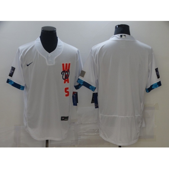 Men's Washington Nationals Blank Nike White 2021 All-Star Game Replica Jersey - Ujersey