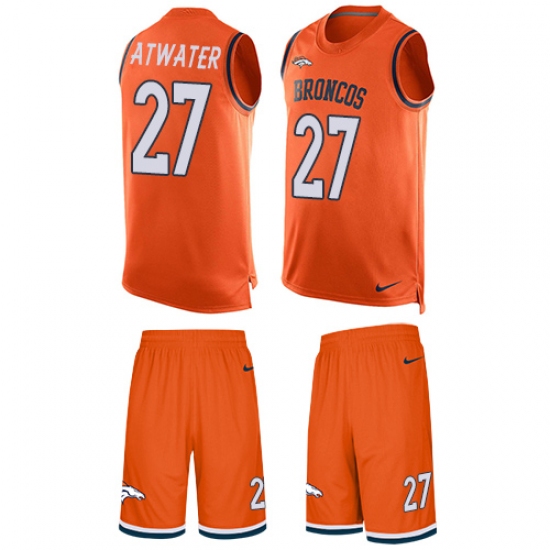 Men's Nike Denver Broncos #27 Steve Atwater Limited Orange Tank Top Suit NFL Jersey - Ujersey