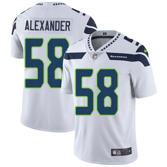 Youth Nike Seattle Seahawks #58 D.J. Alexander White Vapor Untouchable Limited Player NFL Jersey - Ujersey