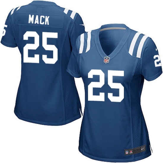 Women's Nike Indianapolis Colts #25 Marlon Mack Game Royal Blue Team Color NFL Jersey - Ujersey