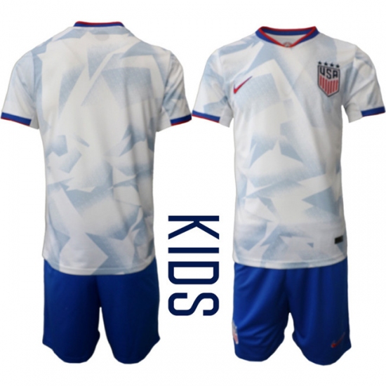 Youth United States Custom White 2026 World Cup Home Soccer Jersey Suit - Ujersey
