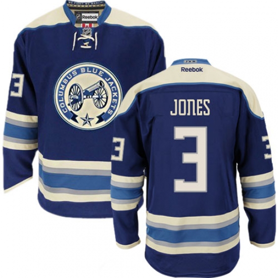 Women's Reebok Columbus Blue Jackets #3 Seth Jones Authentic Navy Blue Third NHL Jersey - Ujersey