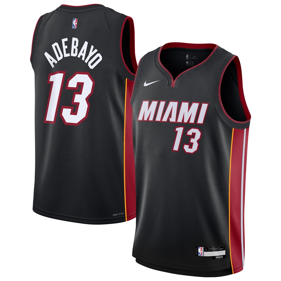 Youth Miami Heat Bam Adebayo Nike Black Swingman Jersey - Icon Edition - Ujersey NHL