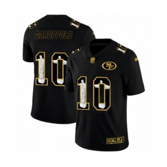 Men's San Francisco 49ers #10 Jimmy Garoppolo Black Jesus Faith Limited Football Jersey - Ujersey